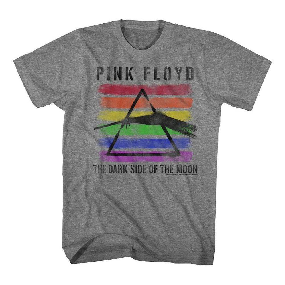 Pink Floyd Heather Graphite & Rainbow 'Dark Side of the Moon' Tee - Men   TB1-33